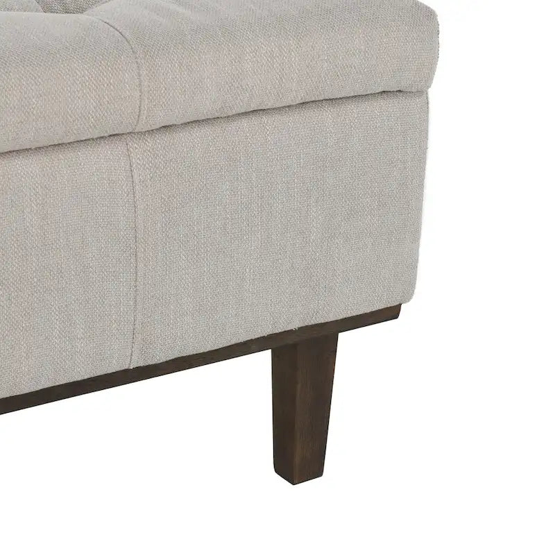 Louise Tufted Storage Bench, Light Beige 54 By Kosas Home