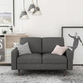 Goss Linen Fabric Upholstered Loveseat