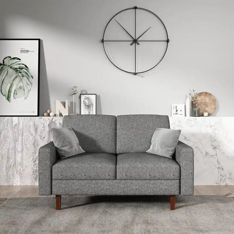 Goss Linen Fabric Upholstered Loveseat