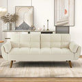 75.39 IN. Futon Sofa Bed, Convertible Upholstered Couch Sleeper with Reclining Sleeper Split Tufted Back