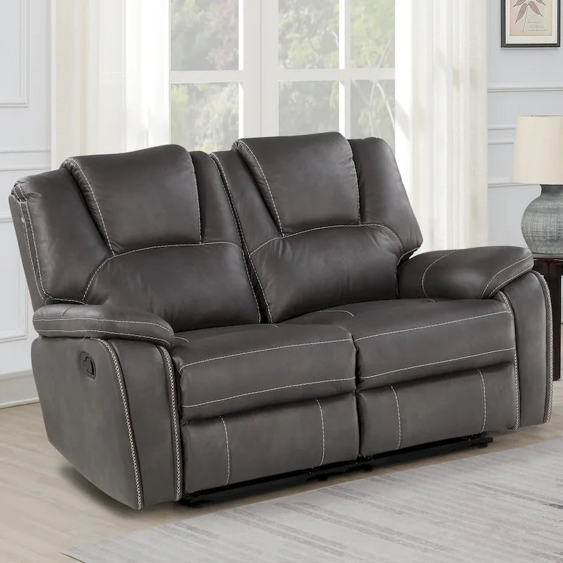Steve Silver Kameryn Faux Leather Manual Reclining Loveseat