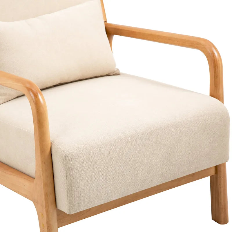 Leon Mid Century Modern Upholstered Accent Chairs Armchair Set of 2