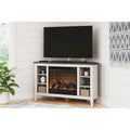 Signature Design by Ashley Arlenbry 48 Corner TV Stand with Electric Fireplace - 48W x 15.75D x 28.5H
