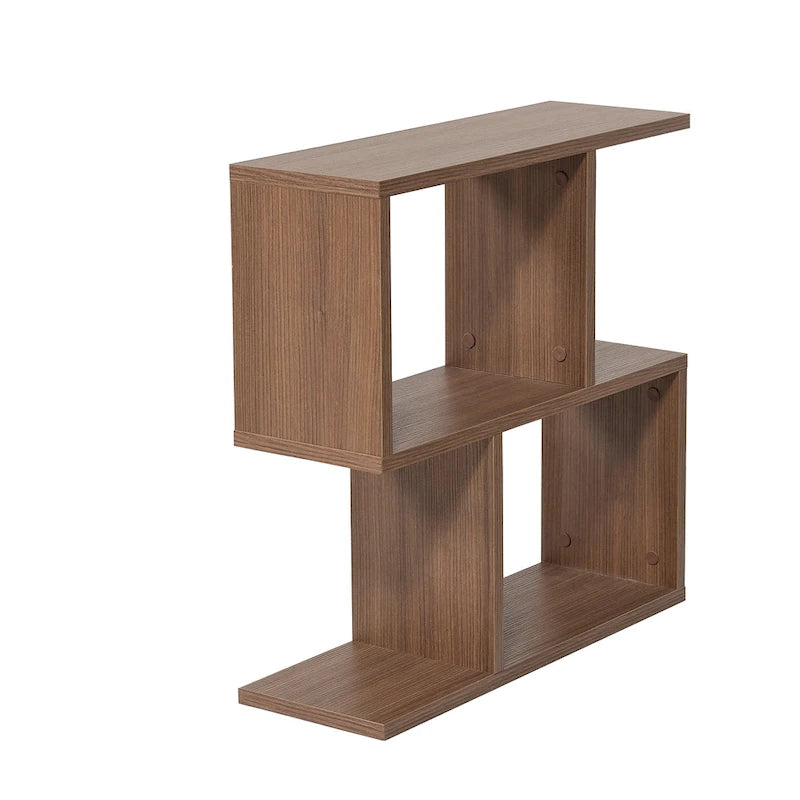 Lon Rectangle 4 Shelves End Table, 23 inch Skinny End Table for Living Rooms