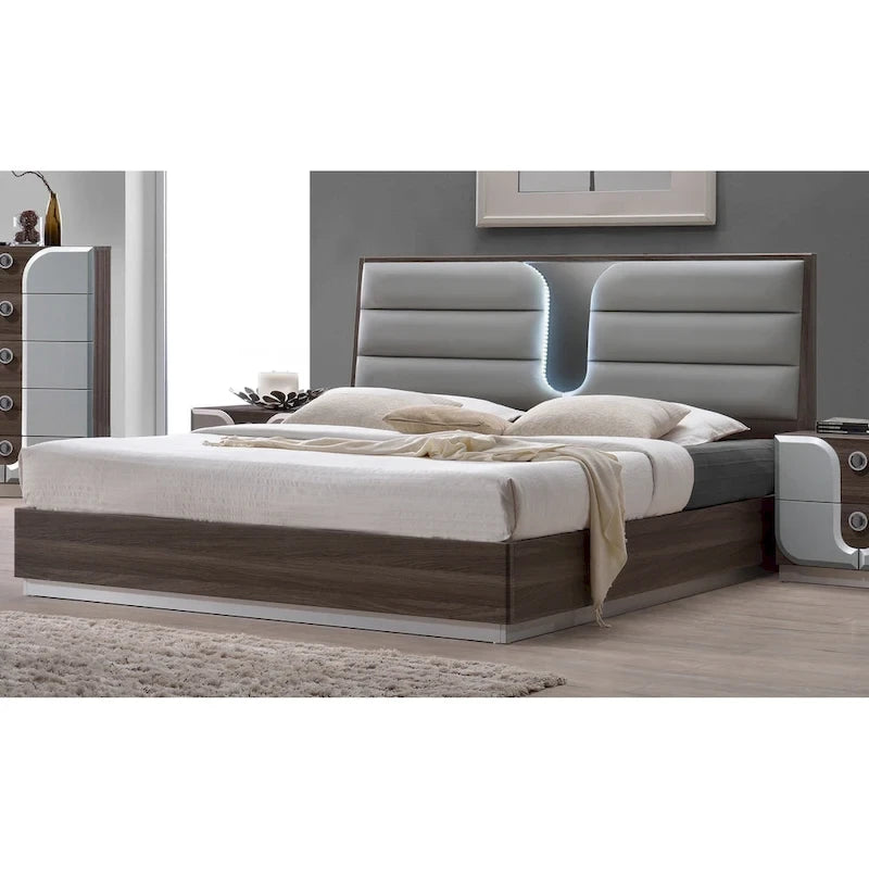 Somette Manchester Modern Wood Grain Queen-Size Bed