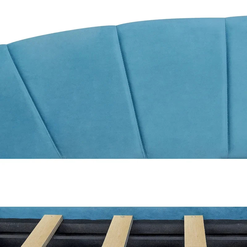 Nestfair Upholstered daybed Twin Size with Two Drawers and Wood Slat Suppot