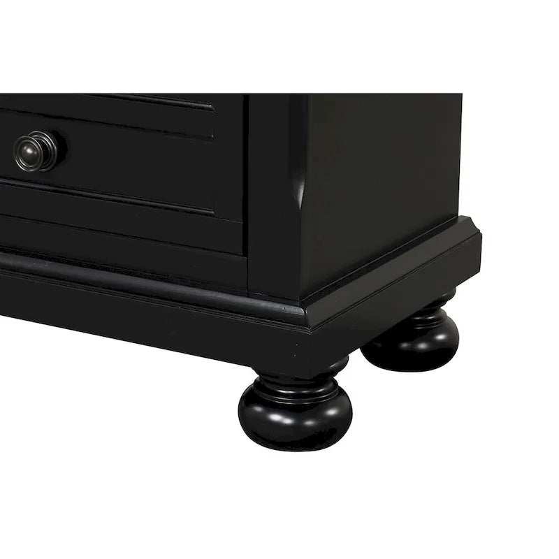 Meade Cherry 5-Drawer Chest of Drawers (36 in. L X 18 in. W X 53 in. H)