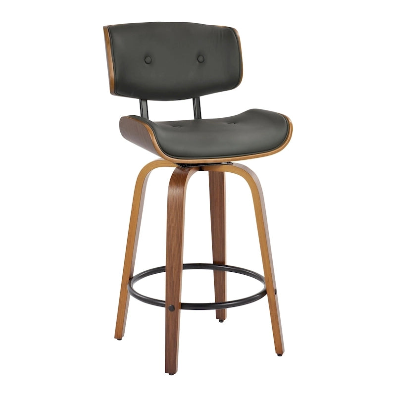 Carson Carrington Leksand 26 Fixed-Height Counter Stool with Bent Wood Legs (Set of 2)