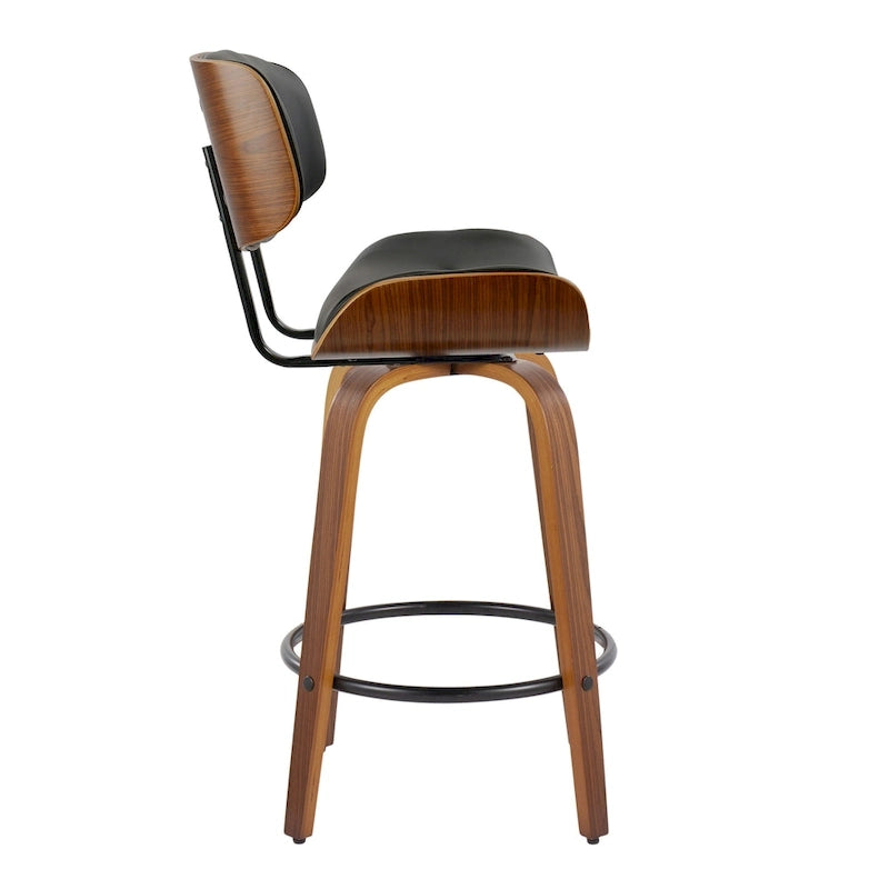 Carson Carrington Leksand 26 Fixed-Height Counter Stool with Bent Wood Legs (Set of 2)