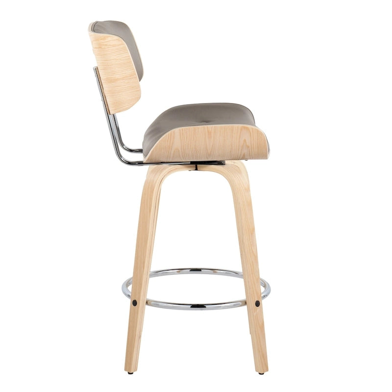 Carson Carrington Leksand 26 Fixed-Height Counter Stool with Bent Wood Legs (Set of 2)