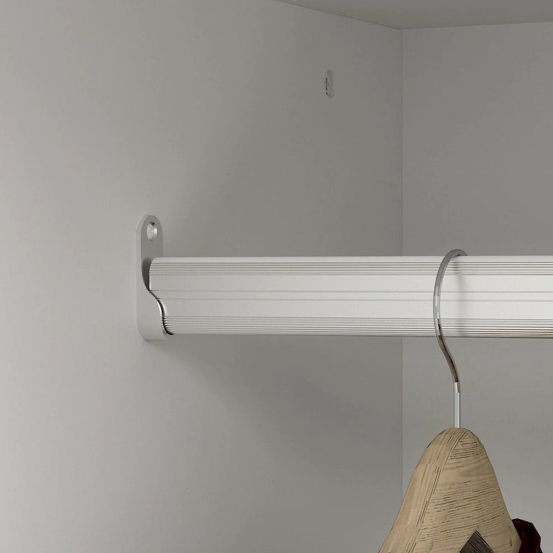 Armoire White Lacquer Wardrobe Engineered Wood for Bedroom