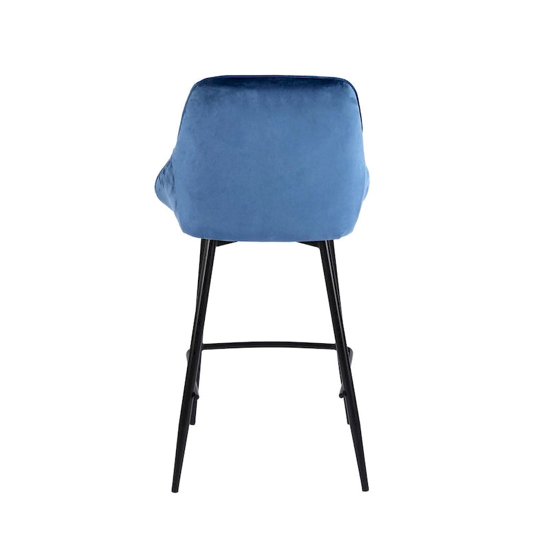Porthos Home Uva Counter Stools Set of 2, Velvet Upholstery, Iron Legs