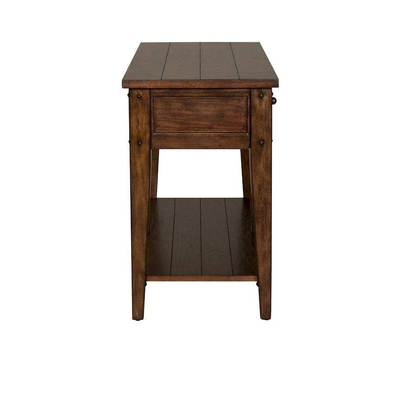 Liberty Furniture Lake House Sofa Table Rustic Brown Oak Accent