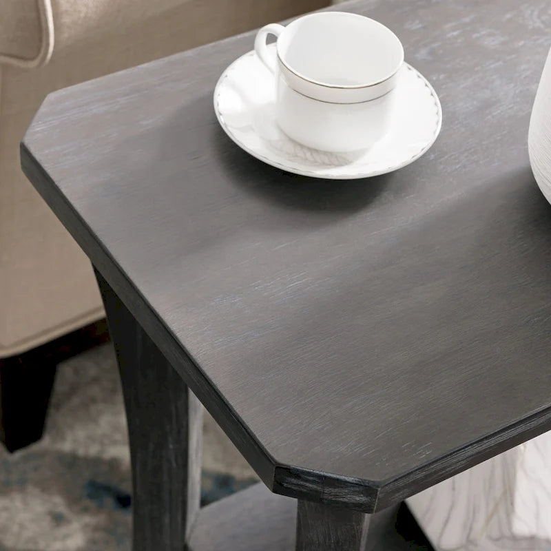 Leick Home Boa Narrow End Table with Shelf