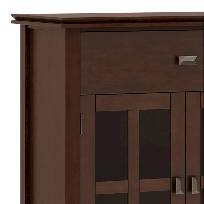 WYNDENHALL Stratford 60 Wide Solid Wood Transitional Large 4 Door Sideboard Buffet - 17d x 60w x 34h