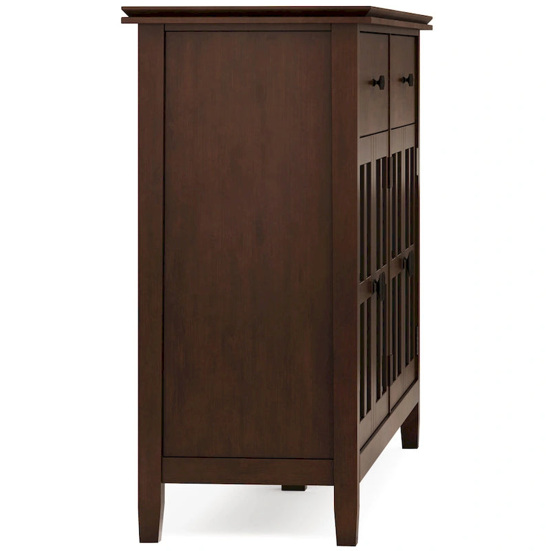 WYNDENHALL Stratford 60 Wide Solid Wood Transitional Large 4 Door Sideboard Buffet - 17d x 60w x 34h