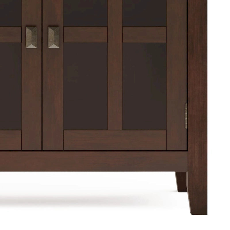 WYNDENHALL Stratford 60 Wide Solid Wood Transitional Large 4 Door Sideboard Buffet - 17d x 60w x 34h
