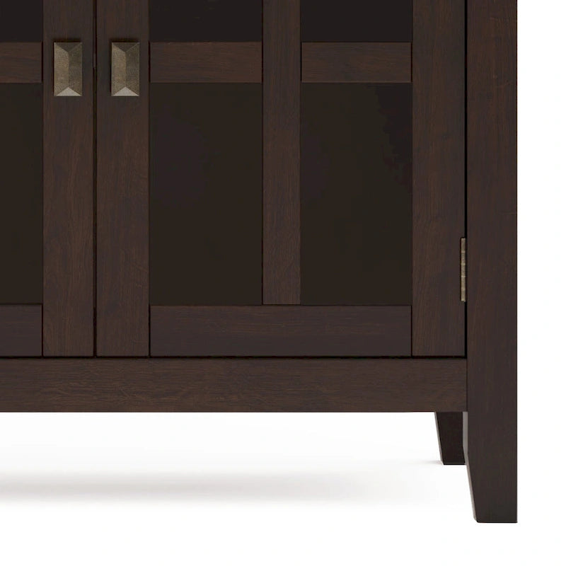 WYNDENHALL Stratford 60 Wide Solid Wood Transitional Large 4 Door Sideboard Buffet - 17d x 60w x 34h