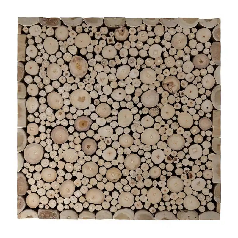 Natural Solid Wood Branch Bundle Square Cube Table by East at Main