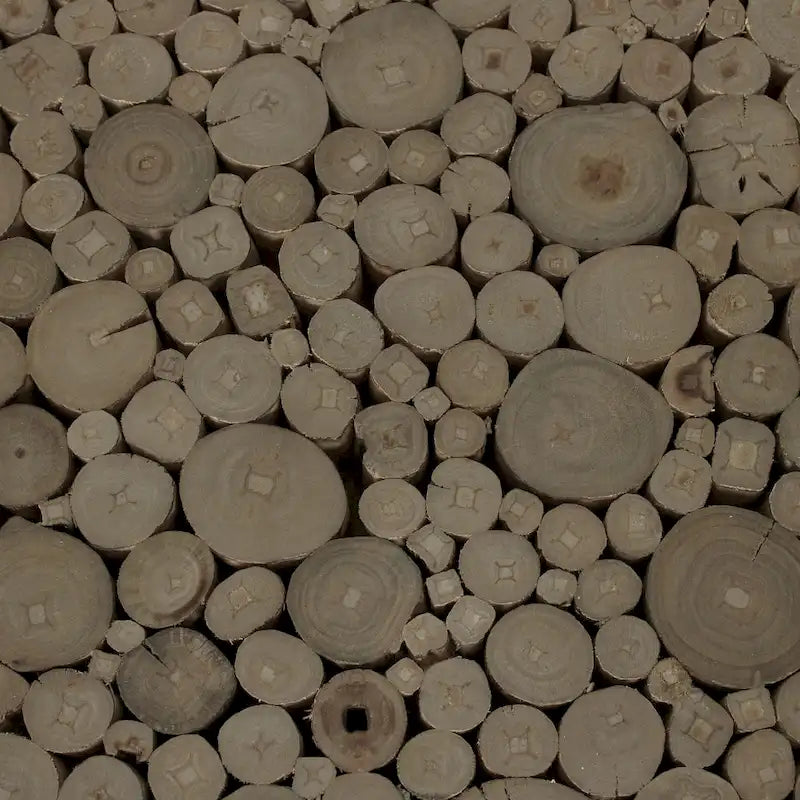 Natural Solid Wood Branch Bundle Square Cube Table by East at Main