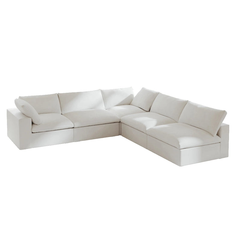 120.45 Oversize Down Filled Corner 5-seats Sectional Sofa Couch