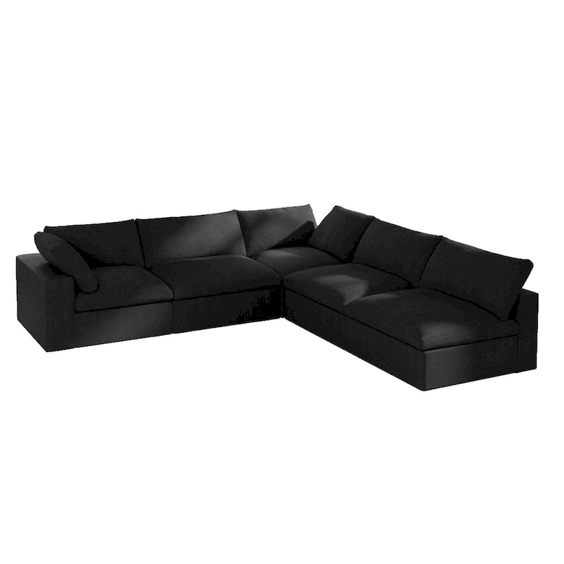 120.45 Oversize Down Filled Corner 5-seats Sectional Sofa Couch