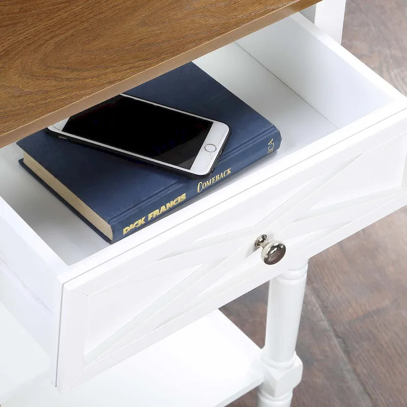 Convenience Concepts Country Oxford 2 Drawer Console Table with Shelves