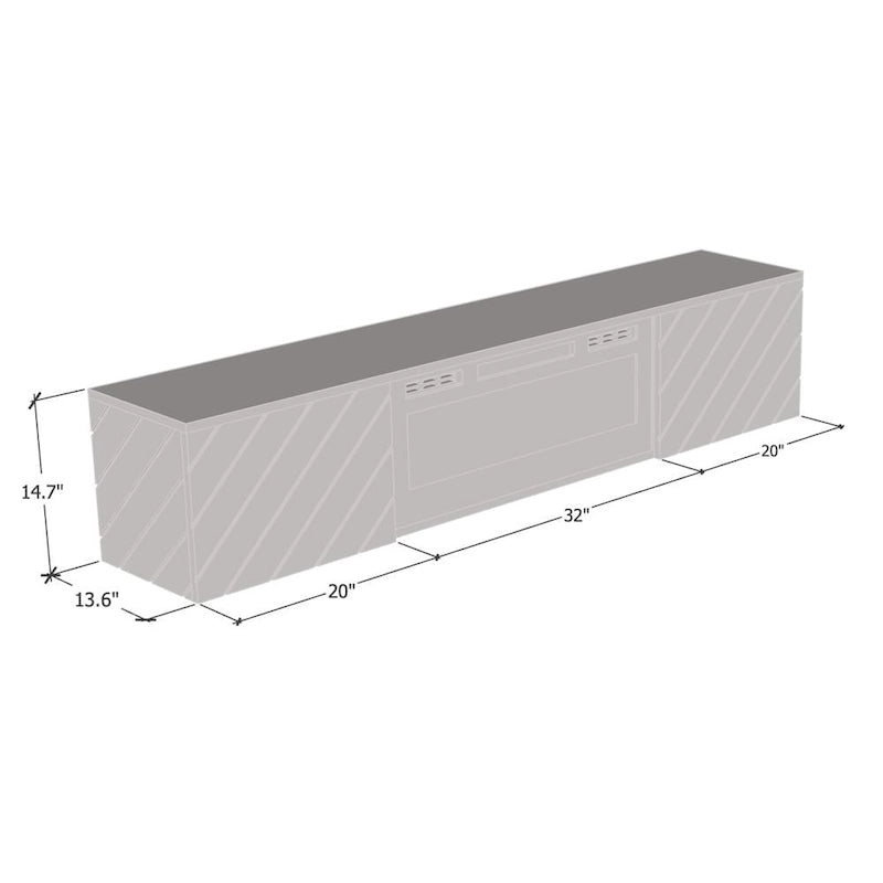 Luxe EF Wall Mounted Electric Fireplace Modern 72 TV Stand