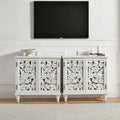 Alban Traditional 32Tall 2 Hollow Door Accent Cabinet with LED light Set of 2 by HULALA HOME