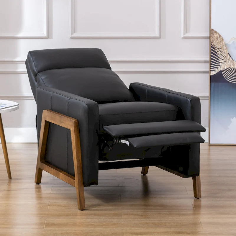 Roland Top Grain Leather Push Back Recliner by Greyson Living