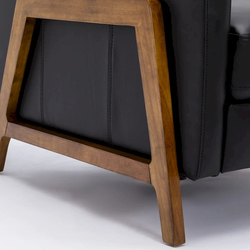 Roland Top Grain Leather Push Back Recliner by Greyson Living