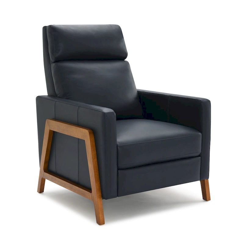 Roland Top Grain Leather Push Back Recliner by Greyson Living