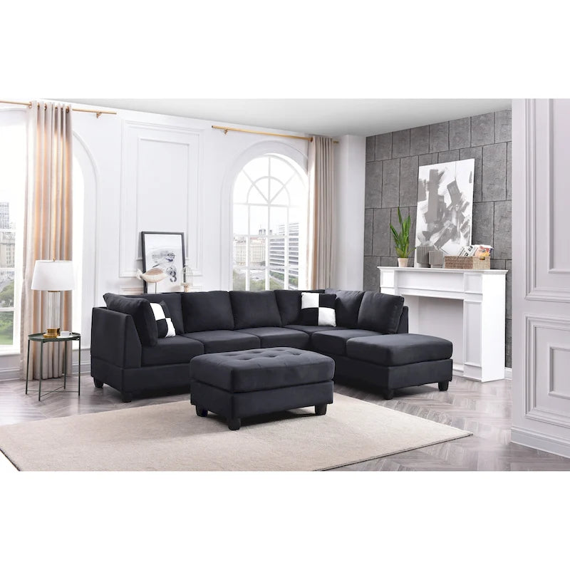 Gallant Microsuede Sectional Sofa
