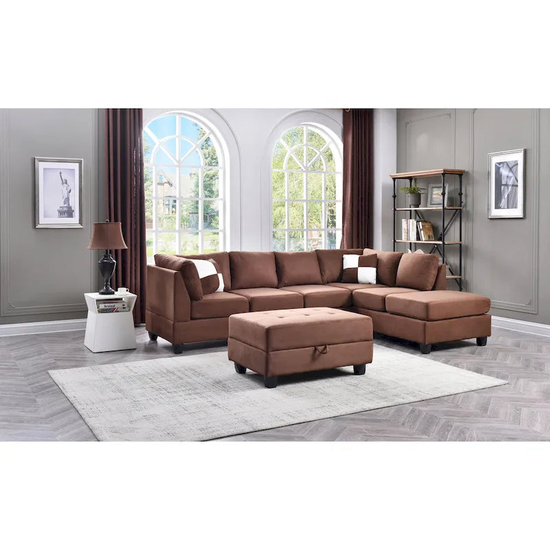 Gallant Microsuede Sectional Sofa