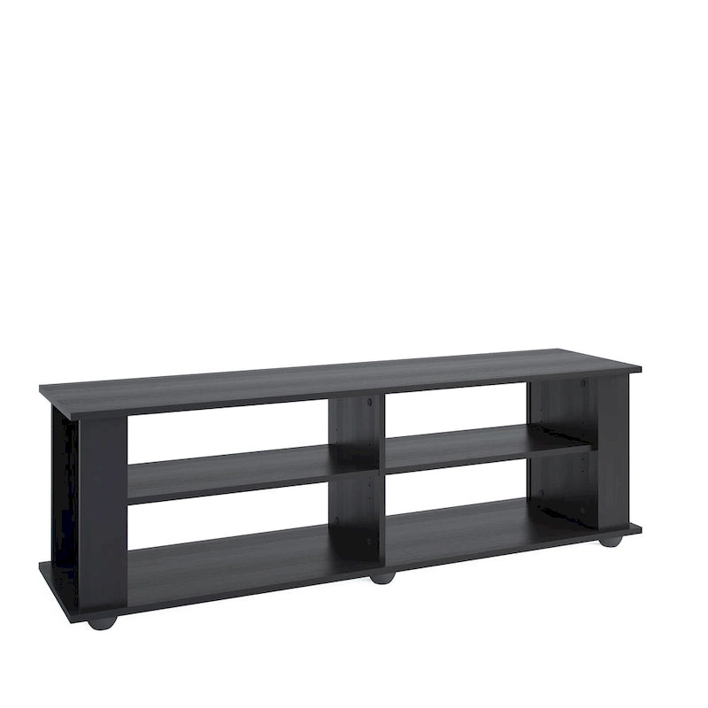 Black TV Stand, accommodates TVs up to 55 or 75