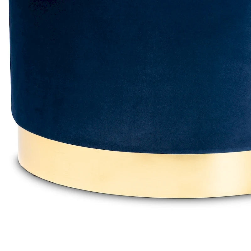 Marisa Glam and Luxe Upholstered Storage Ottoman