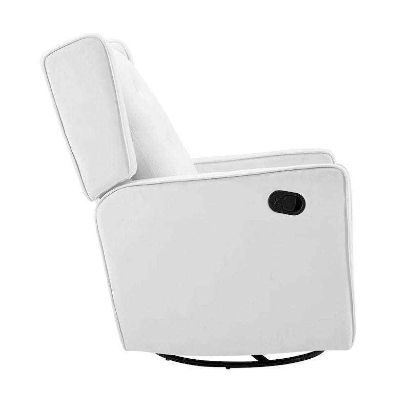 Octavia Solid Wood Microfiber Swivel Glider Rocker Recliner Chair, For Living Room, Bed Room