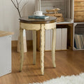 Lira Transitional White 18-inch Round Side Table by Furniture of America