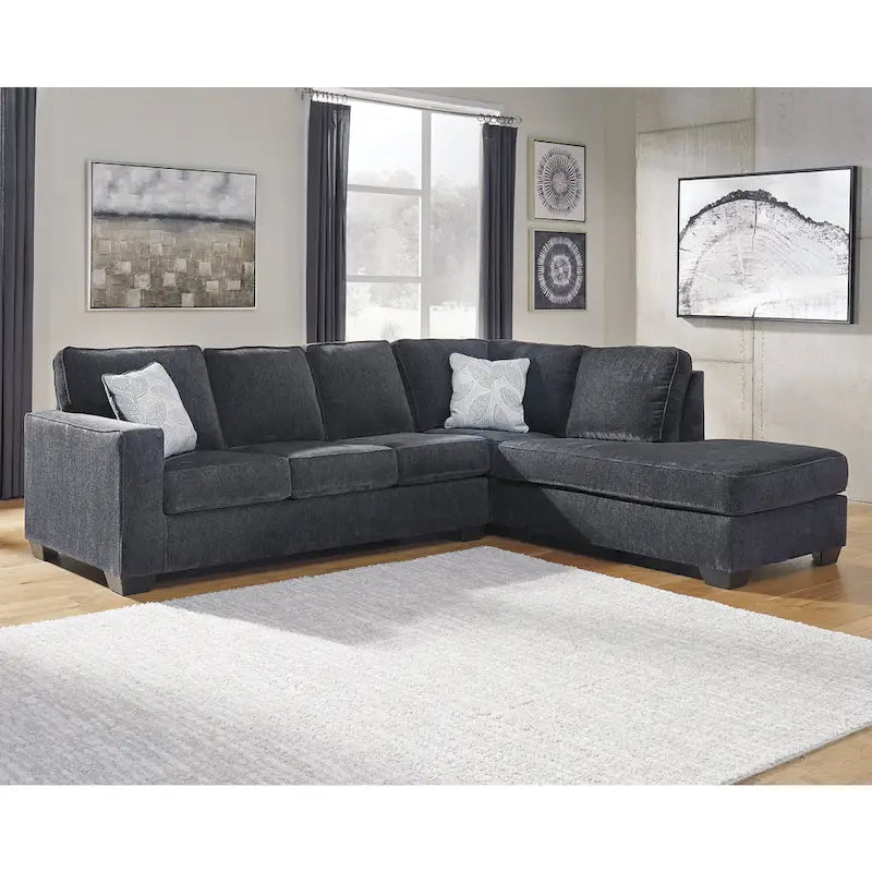 Signature Design by Ashley Altari 2-Piece Sectional with Chaise - 110 W x 90 D x 37 H