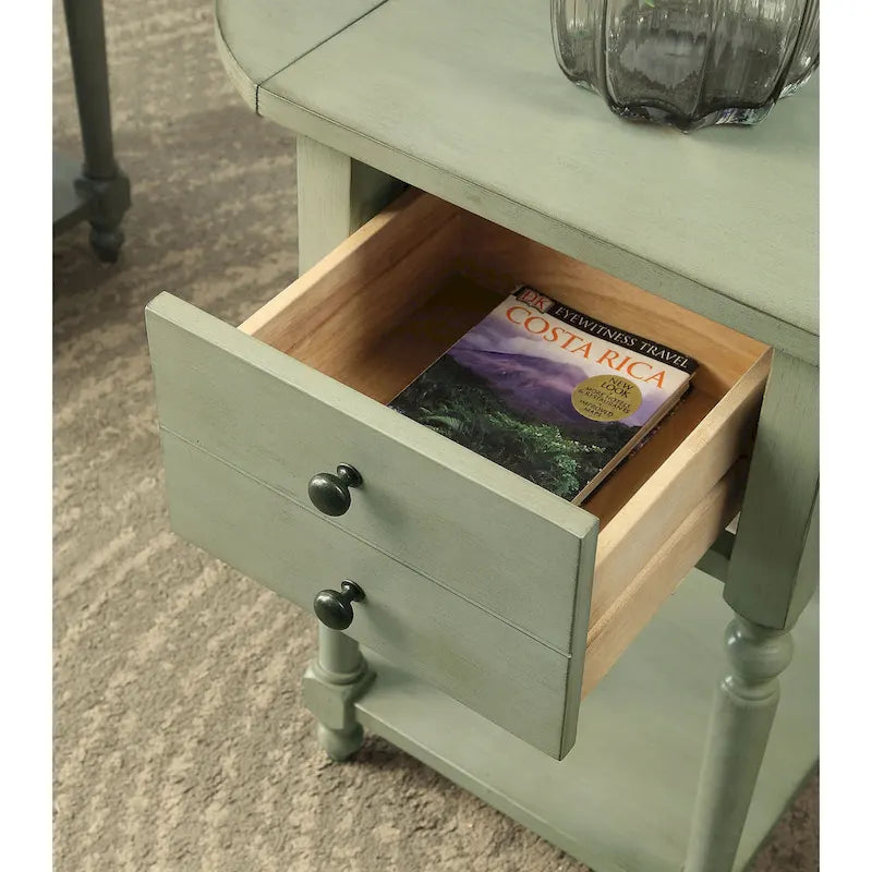 Kist French Country 25-inch Solid Wood 1-Shelf Side Table by Furniture of America