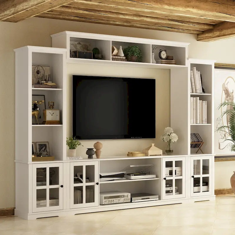 Wall Unit Entertainment Center Bookshelves TV Stand Display End Tables