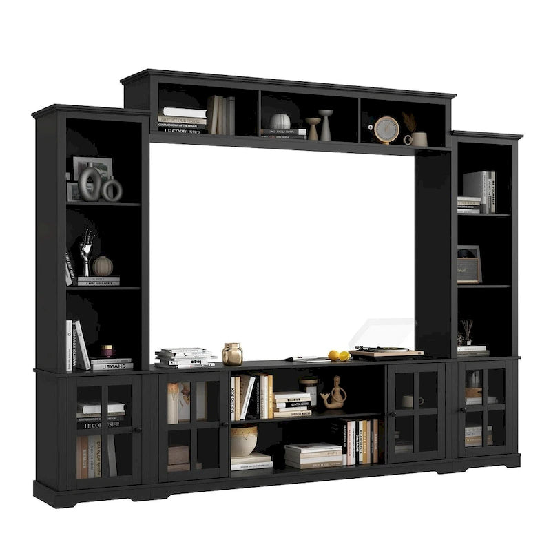 Wall Unit Entertainment Center Bookshelves TV Stand Display End Tables