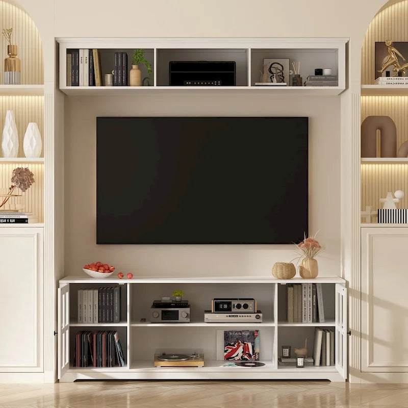 Wall Unit Entertainment Center Bookshelves TV Stand Display End Tables