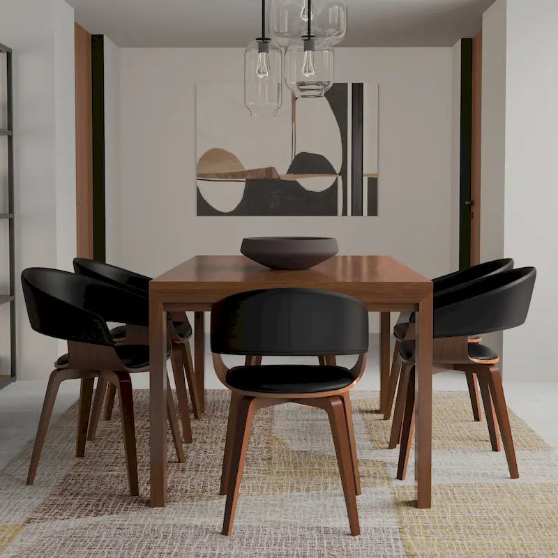 WYNDENHALL Calinda Mid Century Modern Bentwood Single Dining Chair - 20.5w x 21.7d x 30.9h