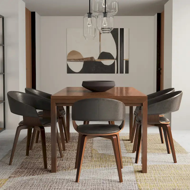 WYNDENHALL Calinda Mid Century Modern Bentwood Single Dining Chair - 20.5w x 21.7d x 30.9h