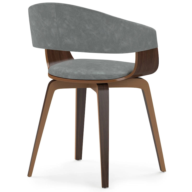 WYNDENHALL Calinda Mid Century Modern Bentwood Single Dining Chair - 20.5w x 21.7d x 30.9h