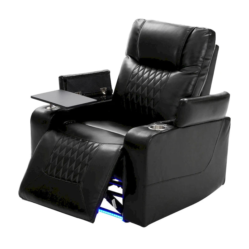 Nestfair Power Motion Recliner with 2 Cup Holders and 360 Swivel Tray Table