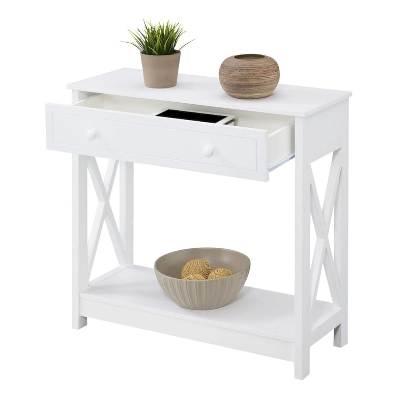 Convenience Concepts Oxford 1 Drawer Entryway Hall Table with Shelf
