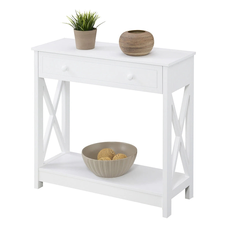Convenience Concepts Oxford 1 Drawer Entryway Hall Table with Shelf
