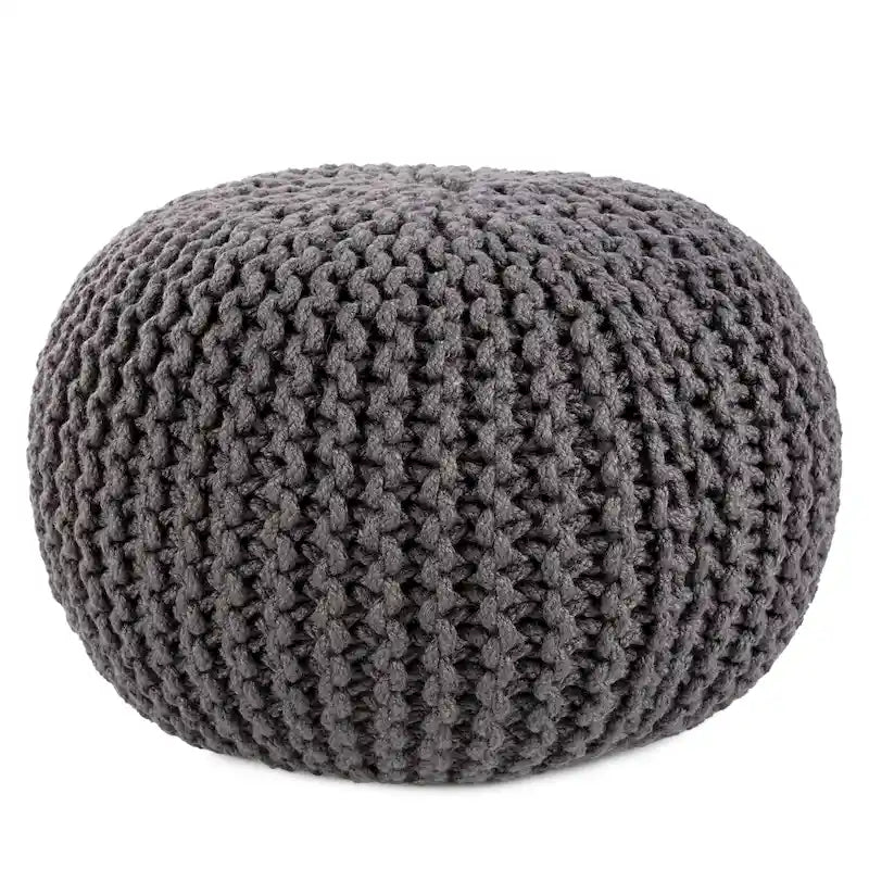 Asilah Indoor and Outdoor Round Pouf - 20X20X14